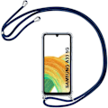 Miniatyrbild 1 av 4: Mobilskal - Samsung - A33 5G - Förstärkt skydd - Justerbar snodd - Mörkblå Transparent-marinblå
