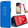 Miniatyrbild 1 av 4: Fodral till Samsung A02S - PROSHOP - Intelligent Smart View - Fram- och bakskydd - Blå Blå