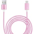 Miniatyrbild 1 av 4: Typ C-kabel för Samsung Galaxy A52 5G flätad nylon 1,3 meter snabb synk-laddning-dataöverföring - ROSA Rosa