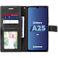 Miniatyrbild 3 av 4: Skyddsfodral - BOOLING - Samsung Galaxy A25 5G - Tvåfärgad Syntetisk Läder - Ställfunktion - Stötskyddande marinblå