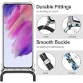 Miniatyrbild 3 av 4: Coque - Samsung - S21 FE - Transparent - Silikon TPU - Röd Snöre transparent-röd