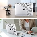 Miniatyrbild 3 av 6: Fodral för MacBook Pro 14 Tum M4 M3 M2 M1 Pro/Max 2024 2023 2021, Ultra Slim Lätt Hård Skydd Med Fjärilsdesign vit svart