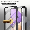 Miniatyrbild 2 av 4: Fodral till Samsung Galaxy A32 5G Full Protection Bumper Stötsäker Transparent Baksida med inbyggt skärmskydd Svart