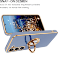 Miniatyrbild 2 av 4: Mobilskal - Samsung - Galaxy A22 5G - Blå - Silikon - Rotarbart Ringstöd 360° Blå