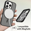 Miniatyrbild 3 av 4: Skyddshölje - BOOLING - iPhone 16 Pro Max - Stötsäker - Transparent - Magnetring Svart