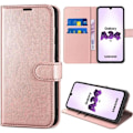 Miniatyrbild 1 av 4: Inbyggt fodral för Samsung Galaxy A34 5G Protective PU Läder Rosa