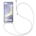 Miniatyrbild 1 av 4: Skydd - Samsung - Galaxy S24 Plus - TPU Transparent - Rep-resistant - Vit Kord Transparent