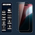 Miniatyrbild 3 av 4: 2 Anti-Spy Tempered Glasögon för iPhone 16 Plus - Stötsäkert skydd Svart