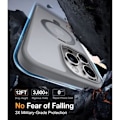 Miniatyrbild 3 av 4: Skyddsfodral för telefon - BOOLING - iPhone 16 Pro Max - Stötsäker - Magnetiskt stativ - Grå Grå