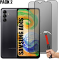 Miniatyrbild 1 av 4: 2 Anti-Spy Tempered Glasögon för Samsung Galaxy A04s - BOOLING - Stötsäkert skydd Svart