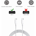 Miniatyrbild 2 av 4: USB-C-kabel - Samsung - Galaxy A05 A05s A15 A25 A35 A55 - 1 Meter - Snabbladdning - Vit Vit