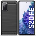 Miniatyrbild 1 av 4: Fodral för Samsung S20 FE (6,5") Svart koleffekt Anti-Shock Anti-Scratch Elegant