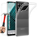 Miniatyrbild 1 av 4: Skyddande Fodral för Samsung M32 - PROSHOP - Mjukt - Transparent - Stöt-resistant - 2 Härdat Glas Transparent