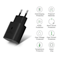 Miniatyrbild 4 av 4: 25W snabb AC-laddare för Samsung A13 4G - A23 - A33 5G - A53 5G - A73 5G - A52 - A52 5G - A52s 5G - A72 - A72 5G - Yuan Yuan