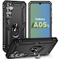Miniatyrbild 1 av 4: Skyddshölje - BOOLING - Samsung Galaxy A05s - Stötabsorberande - 360° svängbar stativ - Svart Svart