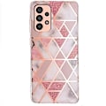Miniatyrbild 4 av 4: Skyddsfodral för Samsung Galaxy A33 5G - BOOLING - Rosa marmormönster - Smal Mjuk Stötsäker Rosa