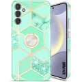 Miniatyrbild 1 av 4: Fodral till Samsung Galaxy S24 Plus - S24+, turkos färg Stötsäker med ringhållare