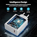 Miniatyrbild 3 av 4: Snabbladdare 67W - E.F.Connection - USB-C 1M - Kompatibel med Xiaomi Redmi 14C/13C/Note 13/Note 14 - Kompakt - Bärbar Vit