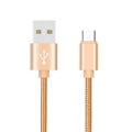 Miniatyrbild 2 av 4: Typ C flätad kabel för Huawei Nexus 6P USB-laddare 1 m vändbar nylonsynkroniseringskontakt (GULD)