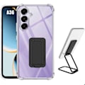 Miniatyrbild 1 av 4: Coque för Samsung Galaxy A36 5G, Transparent med Justerbart Metallstöd - BOOLING® Transparent
