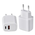 Miniatyrbild 1 av 4: ANTCOOL Strömadapter - 20W Snabbladdning - iPhone 12 Pro Max Mini 11 Xs XR X 8 Plus - Dual Port USB C Vit