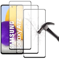 Miniatyrbild 1 av 4: För Samsung Galaxy A72/A72 5G 6,7", 3-pack svart skärmskydd i härdat glas [Lätt att installera] [Bubblafri] [9H hårdhet]