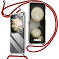 Miniatyrbild 1 av 4: Skyddsfodral - BOOLING - Samsung Galaxy Z Flip 5 - Mjuk - Transparent - Röd Klart, rött