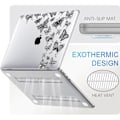 Miniatyrbild 4 av 6: Fodral för MacBook Pro 14 Tum M4 M3 M2 M1 Pro/Max 2024 2023 2021, Ultra Slim Lätt Hård Skydd Med Fjärilsdesign vit svart
