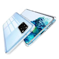 Miniatyrbild 3 av 4: För Samsung Galaxy S20+ Plus- S20+ 5G: UltraSlim Gel Silikonfodral - TRANSPARENT + 3x härdat glasfilm