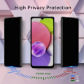 Miniatyrbild 3 av 4: 3 Anti-Spy Tempered Glasögon för Samsung Galaxy A02s - BOOLING - Stötsäkert skydd - Svart Svart