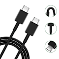 Miniatyrbild 3 av 4: USB-C Laddningskabel för Samsung Galaxy A15 A05 A05s A25 A35 A55 - BOOLING - Svart - Snabbladdning - 1m