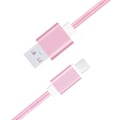 Miniatyrbild 2 av 4: Micro USB-kabel för Meizu Note 8 Nylonflätad USB-kabel 1,3 meter snabb synk-laddning-dataöverföringskabel - ROSA