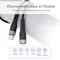 Miniatyrbild 2 av 4: 60W snabb USB-C till USB-C-kabel för Samsung Galaxy S24, S24 Plus, S24 Ultra, S24 FE, S25 S23 S22 S21 - 1M Svart Svart