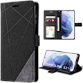 Miniatyrbild 1 av 4: Fodral till Samsung Galaxy S21 Anti-Scratch PU Läder Svart