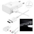 Miniatyrbild 2 av 2: Laddare till SAMSUNG GALAXY A50 S10 S10e S10+ S8 S8+ S9+USB Typ C Kabel - TYP C LADDARE WHITE-00 COSwk10299