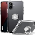 Miniatyrbild 1 av 4: Skyddsfodral - silikon - iPhone 16 Plus - transparent - slimmad - förstärkta hörn med stöd Transparent