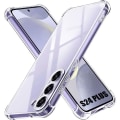 Miniatyrbild 1 av 4: Fodral till Samsung Galaxy S24 Plus (S24+) - Silikon Stötsäker Anti-repa Transparenta smala förstärkta hörn