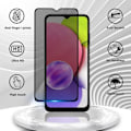 Miniatyrbild 2 av 4: 3 Anti-Spy Tempered Glasögon för Samsung Galaxy A02s - BOOLING - Stötsäkert skydd - Svart Svart