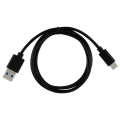 Miniatyrbild 2 av 4: För LG G5/ G5 SE/ G6/ Nexus 5X/ V20: USB 3.0 typ C till standard USB typ A-laddningskabel, 1 m lång - svart