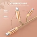 Miniatyrbild 4 av 4: Storlek 1M - 2.4A USB-kabel för iPhone X Laddarkabel för iPhone XR MAX XS 8 7 6 plus 5s Datakabel - Grå
