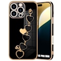 Miniatyrbild 1 av 4: Armbandsfodral för iPhone 16 Pro Max, TPU-skydd Stötsäkert Anti-Scratch Ultra Slim Lättvikt - Svart