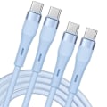 Miniatyrbild 1 av 4: 2 USB-C till USB-C-kabel 60W snabbladdning för Samsung Galaxy A16 A15 A14 A25 A35 A55 A05s A36 - 1 meter blå Blå