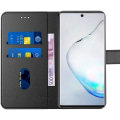 Miniatyrbild 3 av 4: Fodral för Samsung Galaxy Note 10 - 360-skydd - Lädereffekt - Paket med 2 härdade glas - Svart Svart