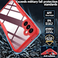 Miniatyrbild 4 av 4: Coque för Samsung Galaxy A36 5G, Heltäckande Skydd - Röd - BOOLING® Röd
