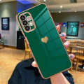 Miniatyrbild 4 av 4: TPU-fodral för Samsung Galaxy A52 4G-5G A52s 5G Nattgrönt hjärtmönster Anti-Scratch + 2 skydd av härdat glas