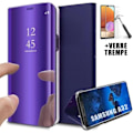 Miniatyrbild 1 av 4: Pack Fodral för Samsung A32 5G - PROSHOP - Flip Stöt- och Slitstark Lila - 2 Härdat Glas Lila