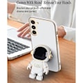 Miniatyrbild 4 av 4: Fodral till Samsung Galaxy A25 5G, vit, stötsäkert silikonskydd med 3D Astronaut Pattern Stand