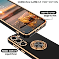 Miniatyrbild 3 av 4: Ringfodral till Samsung Galaxy S21 FE Anti-Scratch Soft TPU - Svart