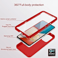 Miniatyrbild 2 av 4: 360 Fodral för Samsung A53 5G Röd - BOOLING - Hybrid Anti-Scratch Fullt skydd Röd