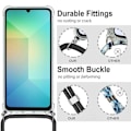 Miniatyrbild 3 av 4: Coque för Samsung Galaxy A06, Mjuk skydd med turkos axelrem - BOOLING® Transparent
